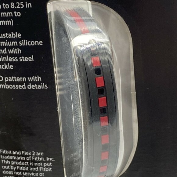 Blackweb‎ Replacement Band for Fitbit Flex 2 - Black, Red Stripe - New - Picture 8 of 9